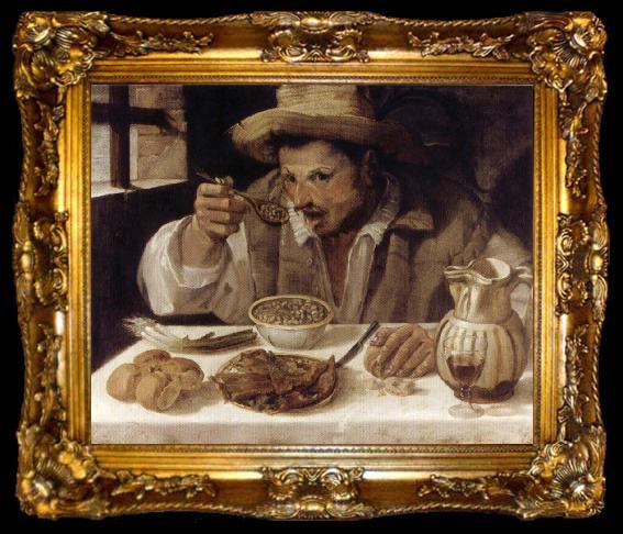 framed  Annibale Carracci The Bean Eater, ta009-2